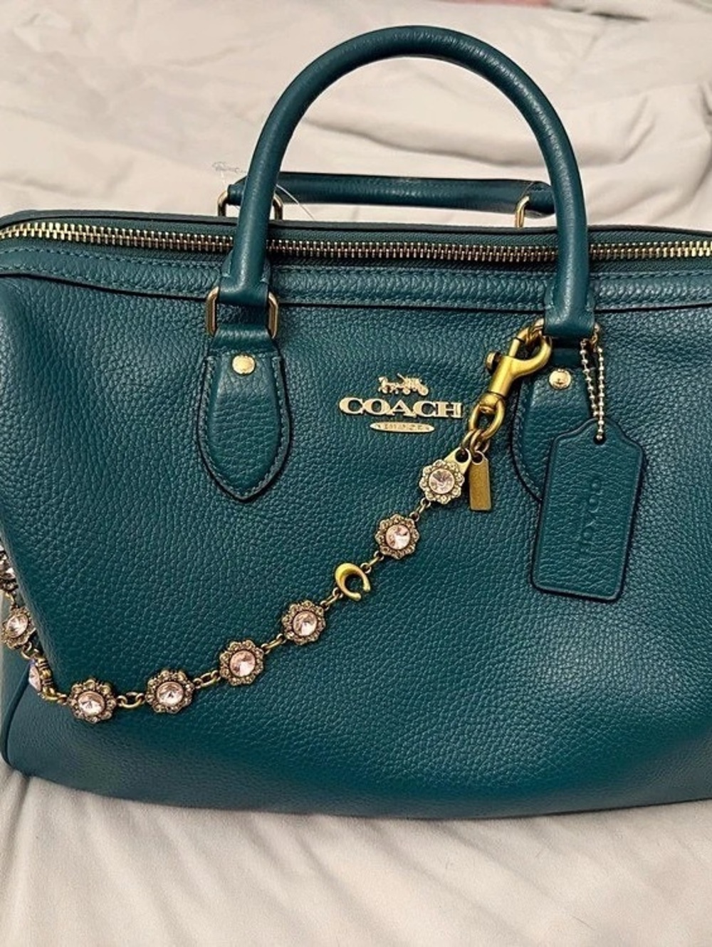 Coach Large Rowan Satchel in Green